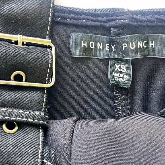 Honey Punch Black Zip-Front Bodycon Dress - Picture 13 of 16